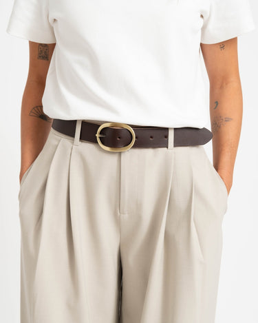 Belt Loret Buffelo Real Leather Brown - Things I Like Things I Love