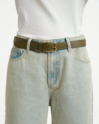 Belt Suus Classic Moss Green Real Leather - Things I Like Things I Love