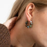 Big green stone dot earring Gold - Things I Like Things I Love