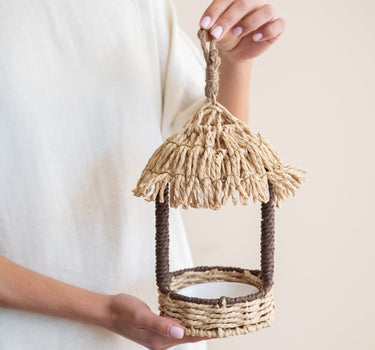 Birdhouse Straw Hut Natural - Things I Like Things I Love