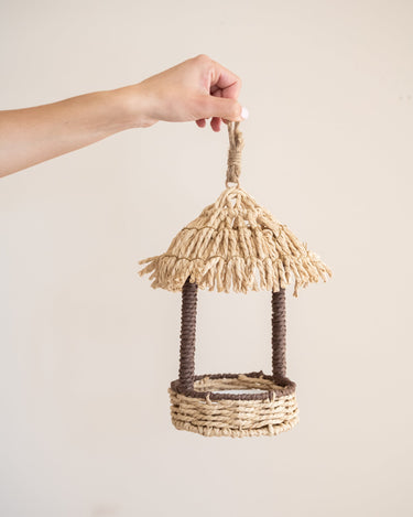 Birdhouse Straw Hut Natural - Things I Like Things I Love