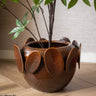 Bloempot Leaf Keramiek Bruin - Things I Like Things I Love