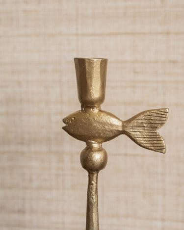 Bloomingville Candle Holder Fish Brass - Things I Like Things I Love