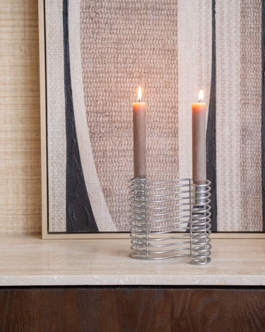 Bloomingville - Candle Holder Wavela Silver - Things I Like Things I Love