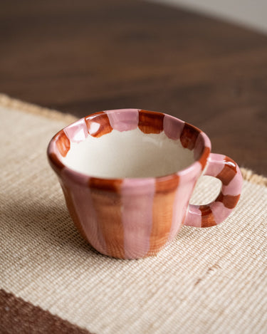 Bloomingville - Espresso Mug Pink Stripe - Things I Like Things I Love