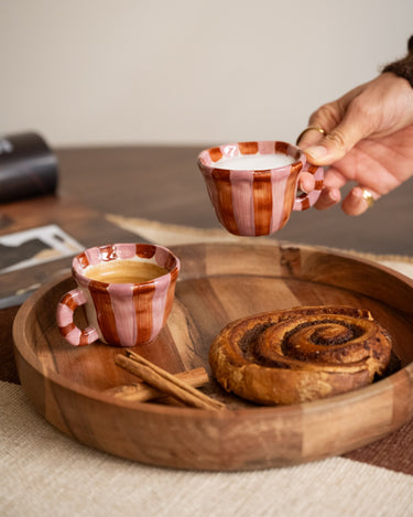 Bloomingville - Espresso Mug Pink Stripe - Things I Like Things I Love