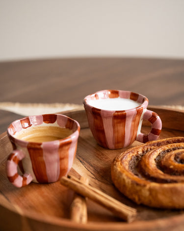 Bloomingville - Espresso Mug Pink Stripe - Things I Like Things I Love