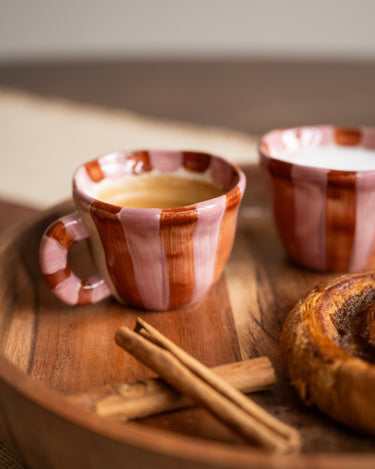 Bloomingville - Espresso Mug Pink Stripe - Things I Like Things I Love