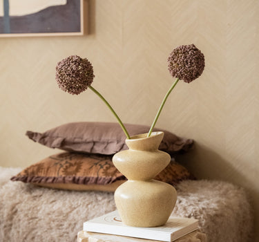 Bloomingville Faux Flower Allium Stem Brown - Things I Like Things I Love