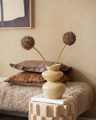 Bloomingville Faux Flower Allium Stem Brown - Things I Like Things I Love