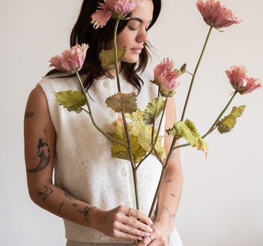 Bloomingville Faux Flower Chrysantemum Pink - Things I Like Things I Love