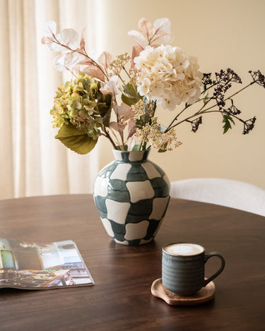 Bloomingville - Hand Painted Deco Vase Checker - Things I Like Things I Love