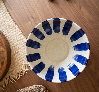 Bloomingville - Hand - Painted Salad Bowl Shakti Blue - Things I Like Things I Love