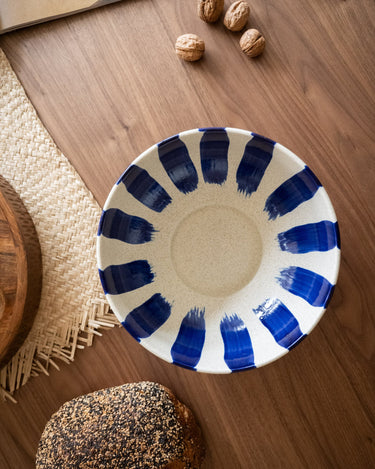 Bloomingville - Hand - Painted Salad Bowl Shakti Blue - Things I Like Things I Love