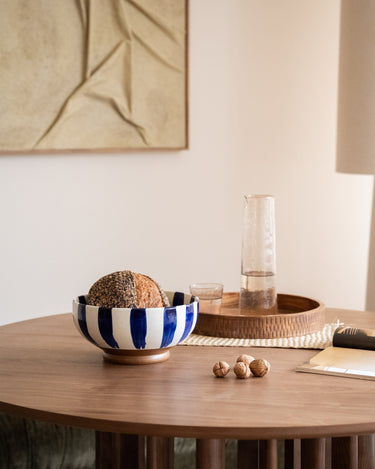 Bloomingville - Hand - Painted Salad Bowl Shakti Blue - Things I Like Things I Love