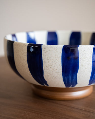 Bloomingville - Hand - Painted Salad Bowl Shakti Blue - Things I Like Things I Love
