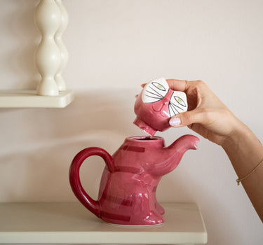 Bloomingville - Hand - painted Teapot Missy Pink - Things I Like Things I Love