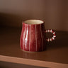 Bloomingville Handbeschilderde Mok Shirly Roze / Bordeaux - Things I Like Things I Love