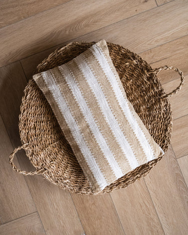 Bloomingville Kussen Cinta Gestreept Beige / Bruin - Things I Like Things I Love