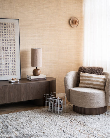 Bloomingville Kussen Cinta Gestreept Beige / Bruin - Things I Like Things I Love