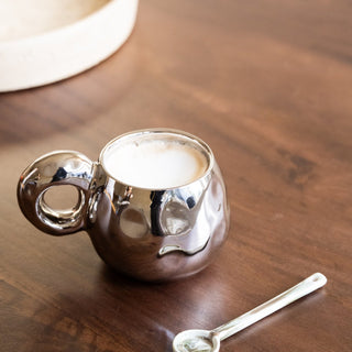 Bloomingville - Mug Orbit Silver - Things I Like Things I Love