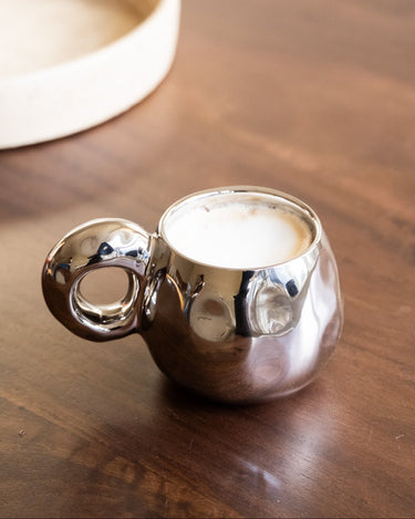 Bloomingville - Mug Orbit Silver - Things I Like Things I Love