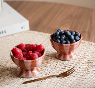 Bloomingville - Small Bowl Nini Pink & Burgundy Stripe - Things I Like Things I Love