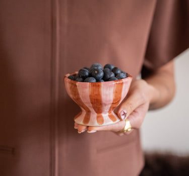 Bloomingville - Small Bowl Nini Pink & Burgundy Stripe - Things I Like Things I Love