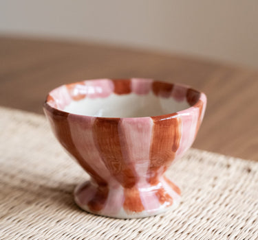 Bloomingville - Small Bowl Nini Pink & Burgundy Stripe - Things I Like Things I Love