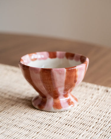 Bloomingville - Small Bowl Nini Pink & Burgundy Stripe - Things I Like Things I Love