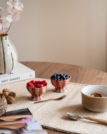 Bloomingville - Small Bowl Nini Pink & Burgundy Stripe - Things I Like Things I Love