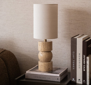 Bloomingville Table Lamp Marci Travertine - Things I Like Things I Love