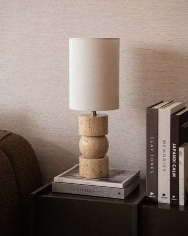 Bloomingville Table Lamp Marci Travertine - Things I Like Things I Love