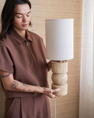 Bloomingville Table Lamp Marci Travertine - Things I Like Things I Love