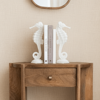 Bookend Seahorses White - Things I Like Things I Love