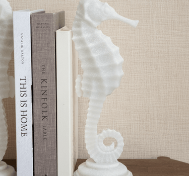 Bookend Seahorses White - Things I Like Things I Love