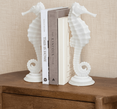 Bookend Seahorses White - Things I Like Things I Love