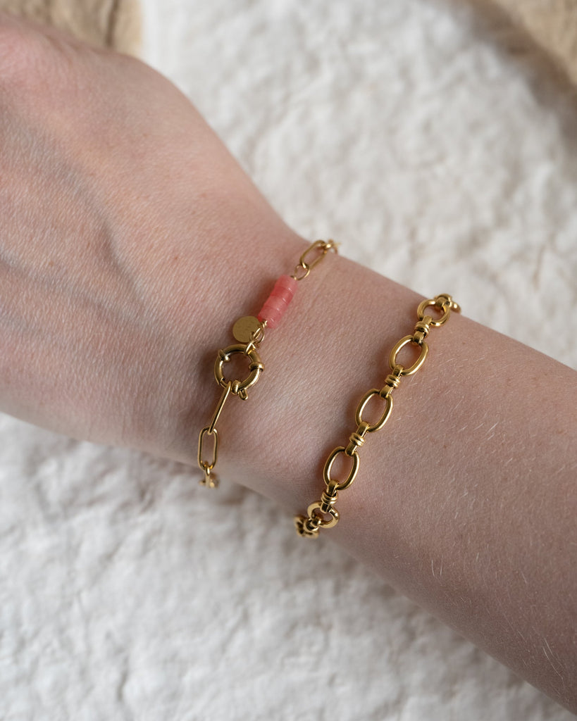 Bracelet Hold On Coral Gold - Things I Like Things I Love