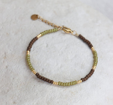 Bracelet Lasso Gold Green - Things I Like Things I Love