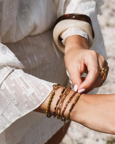 Bracelet Lasso Gold Green - Things I Like Things I Love