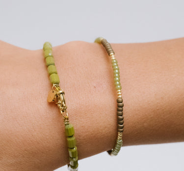 Bracelet Lasso Gold Green - Things I Like Things I Love