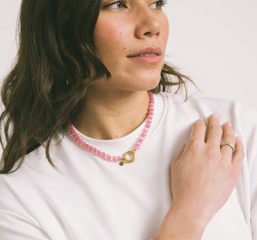 Bracelet Pink Snake Gold Pink - Things I Like Things I Love