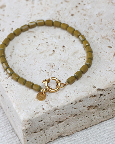 Bracelet Saloon Gold Green - Things I Like Things I Love