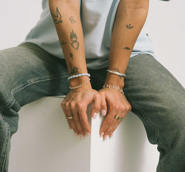 Bracelet Shades of Blue Gold Light Blue - Things I Like Things I Love