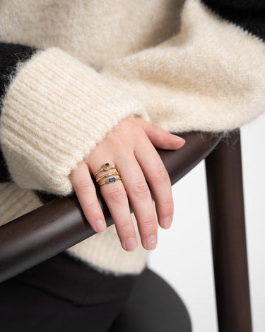 Brass Bamboo Pattern Ring Gold - Things I Like Things I Love