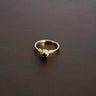Brass blue flower ring Gold - Things I Like Things I Love