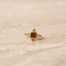 Brass Dark Red Resin Lela Dot Ring Gold - Things I Like Things I Love