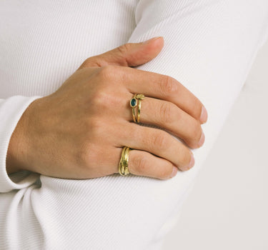 Brass Ring Side Oval Gold - Things I Like Things I Love