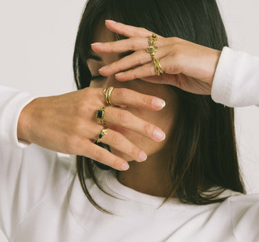 Brass Ring Side Oval Gold - Things I Like Things I Love