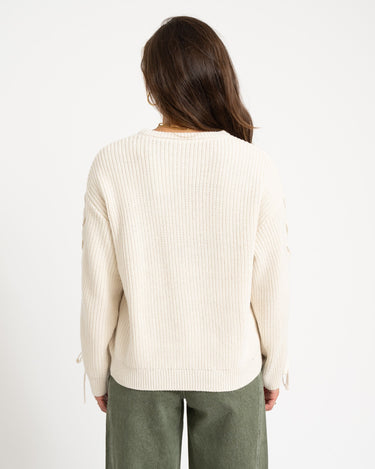 Brisa Crew Neck Knit Vanilla Ice - Things I Like Things I Love